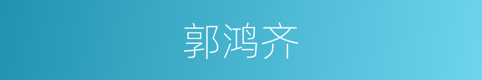 郭鸿齐的同义词