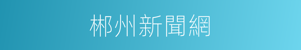 郴州新聞網的同義詞