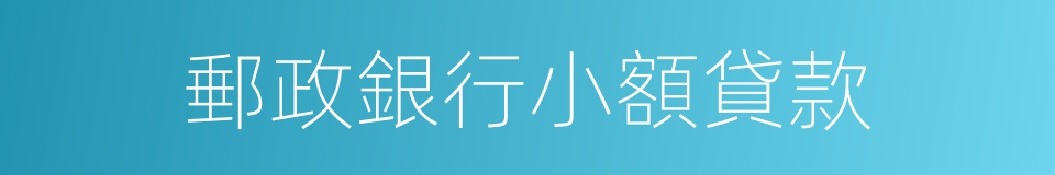 郵政銀行小額貸款的同義詞