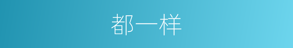 都一样的同义词