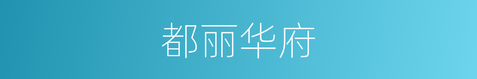 都丽华府的同义词