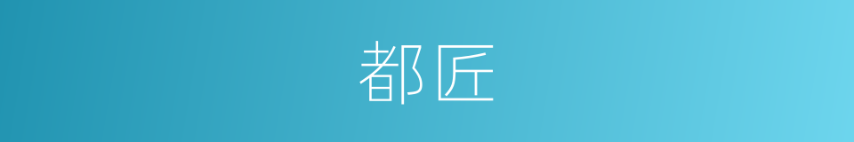 都匠的意思