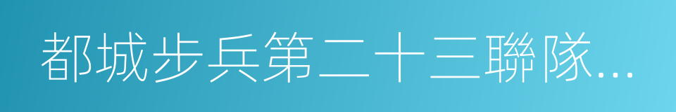 都城步兵第二十三聯隊戰記的同義詞