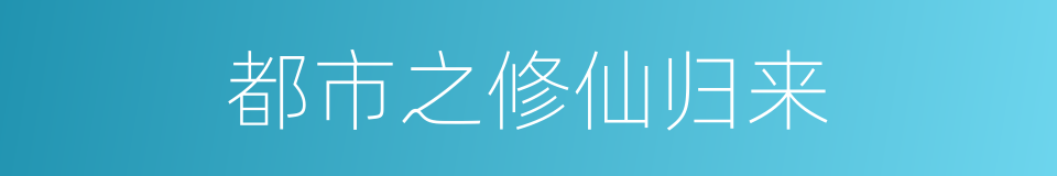都市之修仙归来的同义词