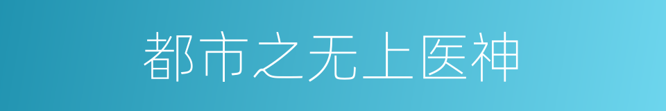 都市之无上医神的同义词