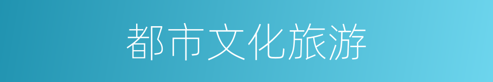 都市文化旅游的同义词
