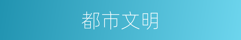 都市文明的同义词