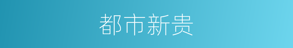 都市新贵的同义词