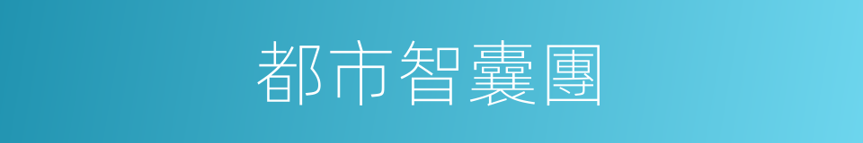 都市智囊團的同義詞