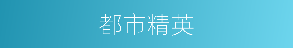 都市精英的同义词
