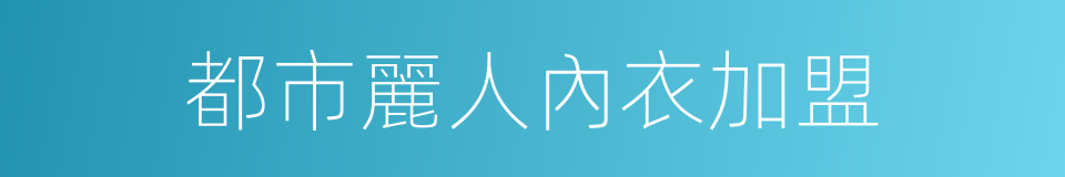 都市麗人內衣加盟的同義詞