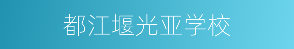 都江堰光亚学校的同义词