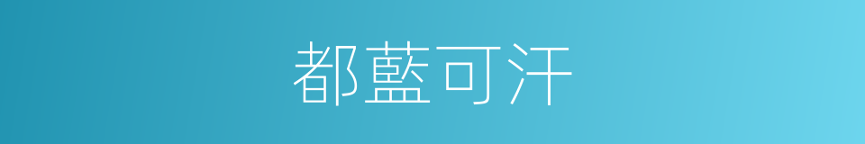 都藍可汗的同義詞