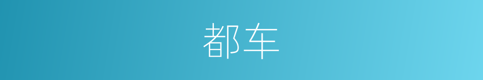 都车的意思
