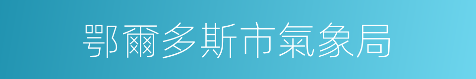 鄂爾多斯市氣象局的同義詞