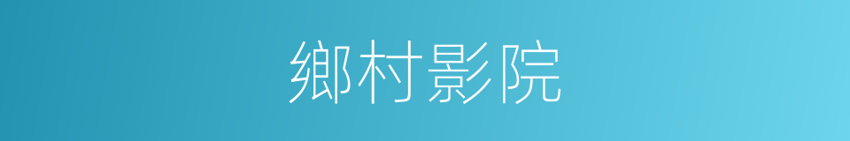 鄉村影院的同義詞