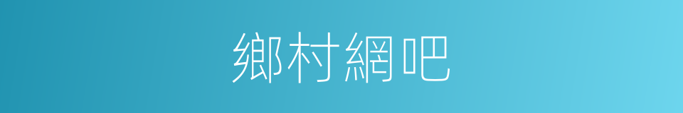 鄉村網吧的同義詞