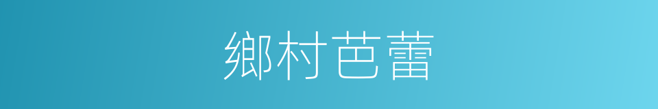 鄉村芭蕾的同義詞