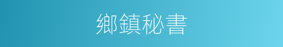 鄉鎮秘書的同義詞