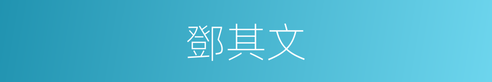 鄧其文的同義詞