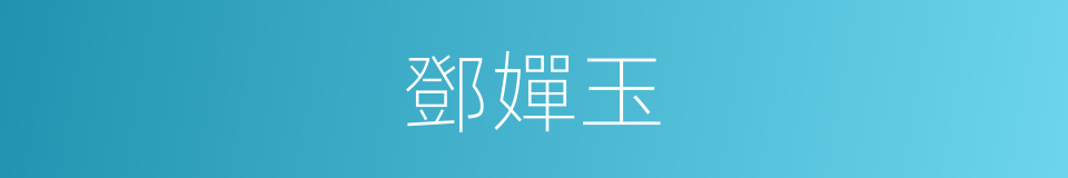 鄧嬋玉的同義詞