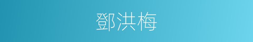 鄧洪梅的同義詞