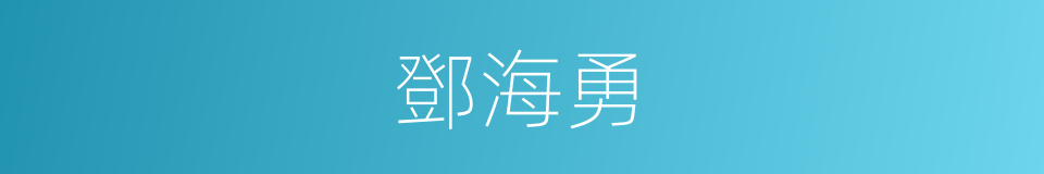 鄧海勇的同義詞