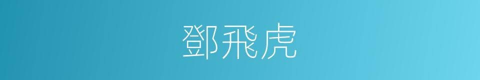鄧飛虎的同義詞