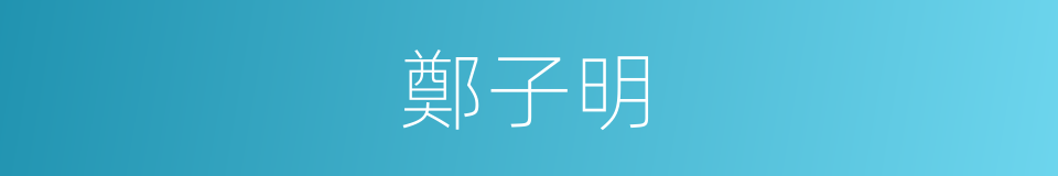 鄭子明的同義詞