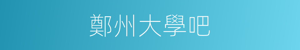 鄭州大學吧的同義詞