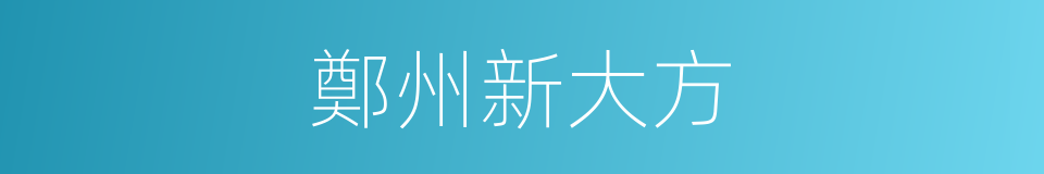 鄭州新大方的同義詞