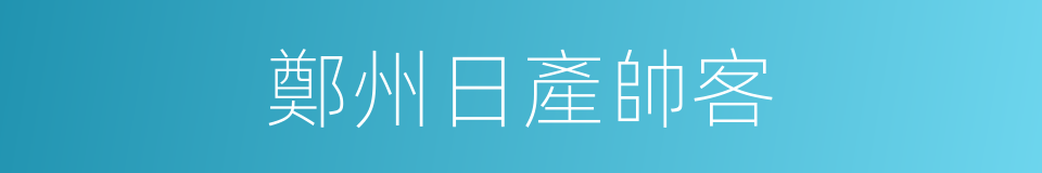 鄭州日產帥客的同義詞