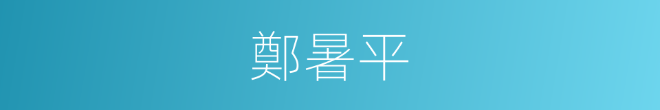 鄭暑平的同義詞