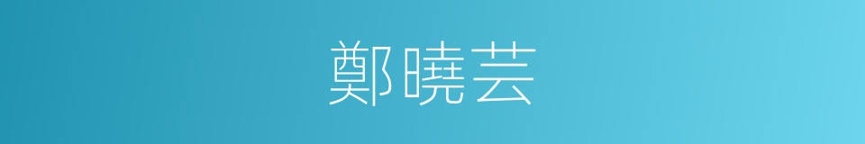 鄭曉芸的同義詞