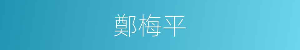 鄭梅平的同義詞