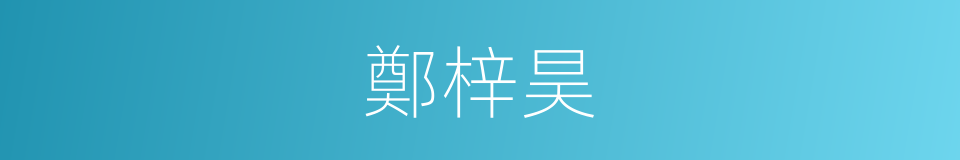 鄭梓昊的同義詞