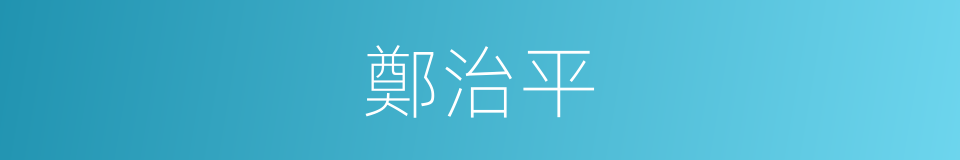 鄭治平的同義詞