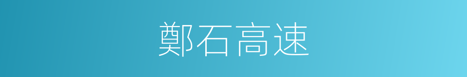 鄭石高速的同義詞
