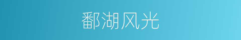 鄱湖风光的意思