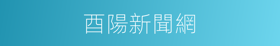 酉陽新聞網的同義詞