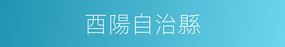 酉陽自治縣的同義詞