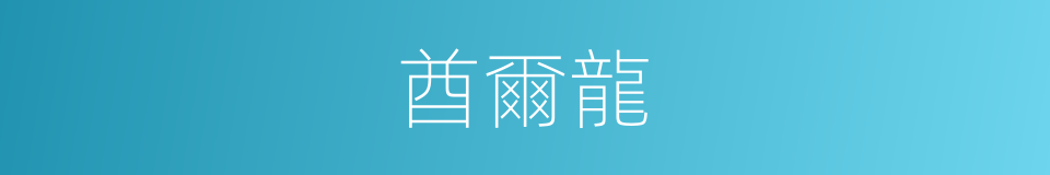 酋爾龍的意思