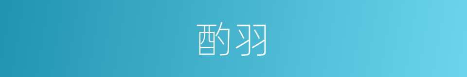 酌羽的意思
