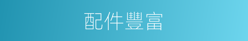 配件豐富的同義詞