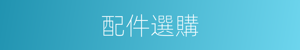配件選購的同義詞
