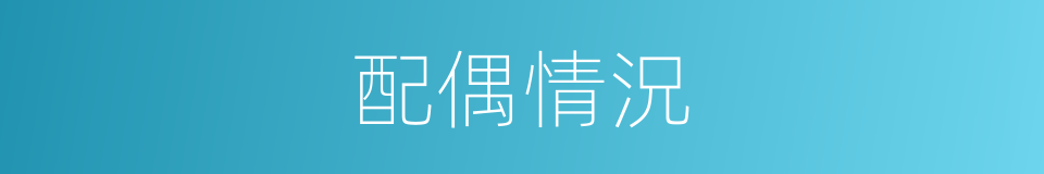 配偶情況的同義詞