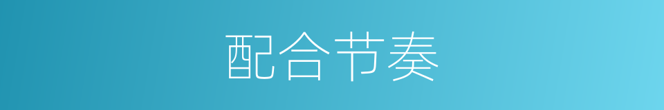 配合节奏的同义词