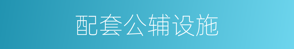 配套公辅设施的同义词