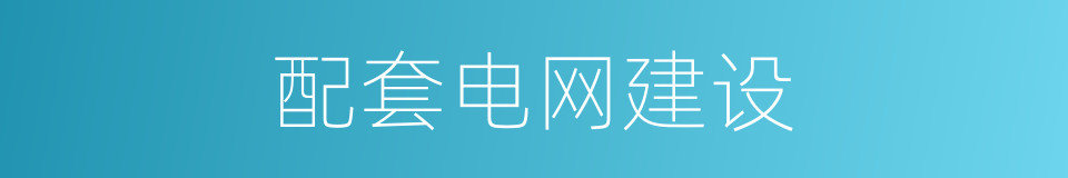 配套电网建设的同义词