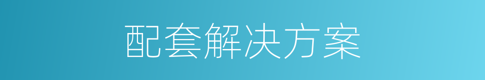 配套解决方案的同义词